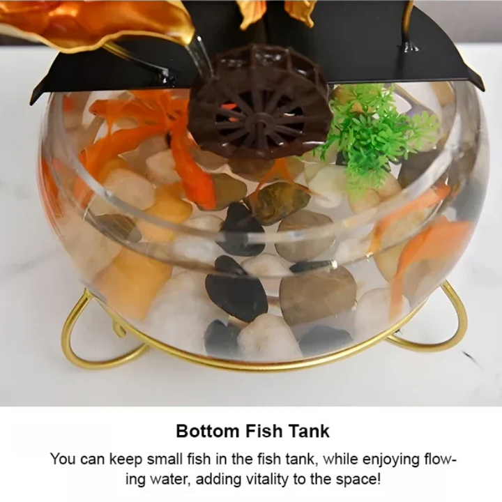 Lisslune | Luxurious creative lotus fish bowl decoration