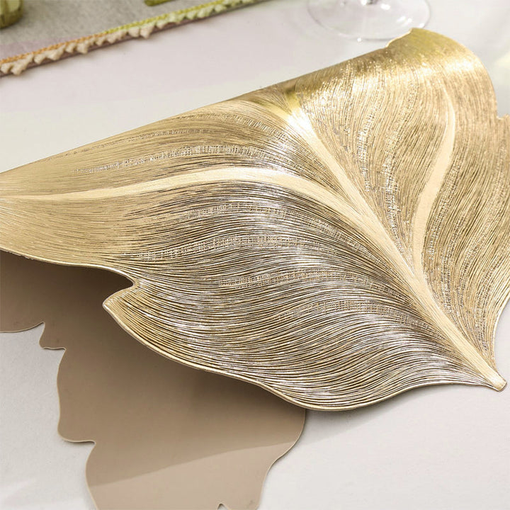 Lisslune | Gold Leaf Luxury Placemat – 3D Elegant Table Mat made of PVC