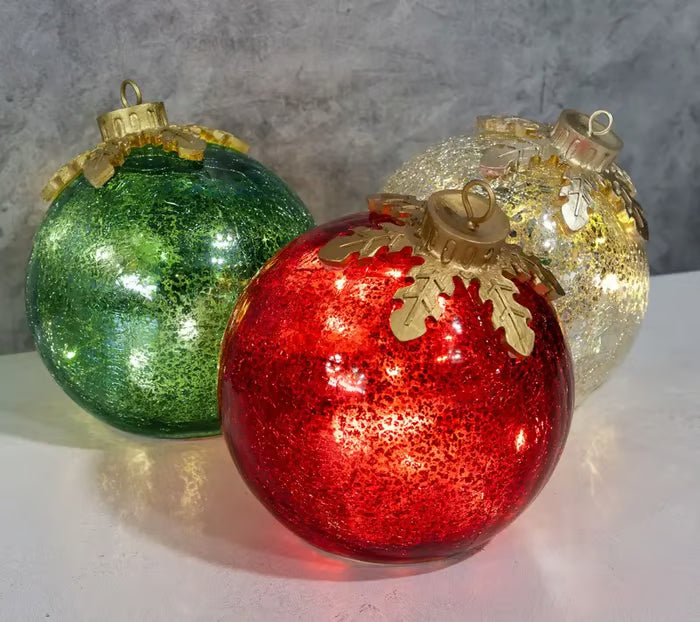 Lisslune | GlowSphere LED Christmas Ball – Warm Ambient Lighting with Timer Function