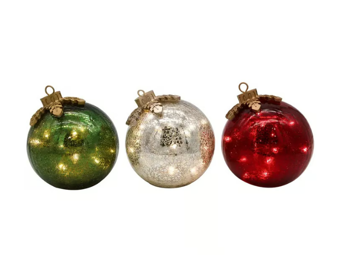 Lisslune | GlowSphere LED Christmas Ball – Warm Ambient Lighting with Timer Function