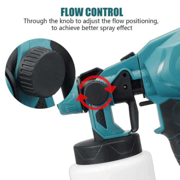 Lisslune | Cordless Paint Sprayer | PrecisionFlow Atomization, 3 Spray Patterns & Ideal for Home Improvement Projects