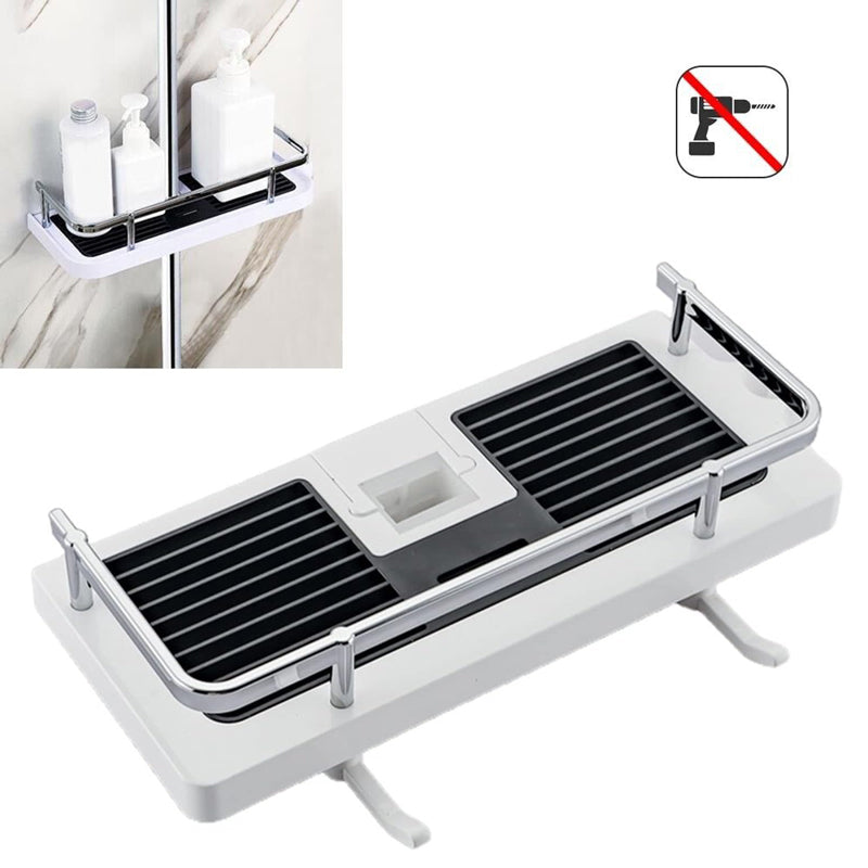 Lisslune | Bathroom Shelf Caddy for Shower Rod, No Drilling Pole Shower Storage Shelf Holder
