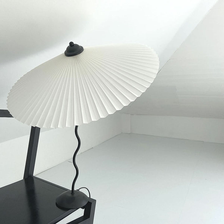Lisslune | Squiggle Umbrella Table Lamp – Modern Twirl Design with Chrome Finish