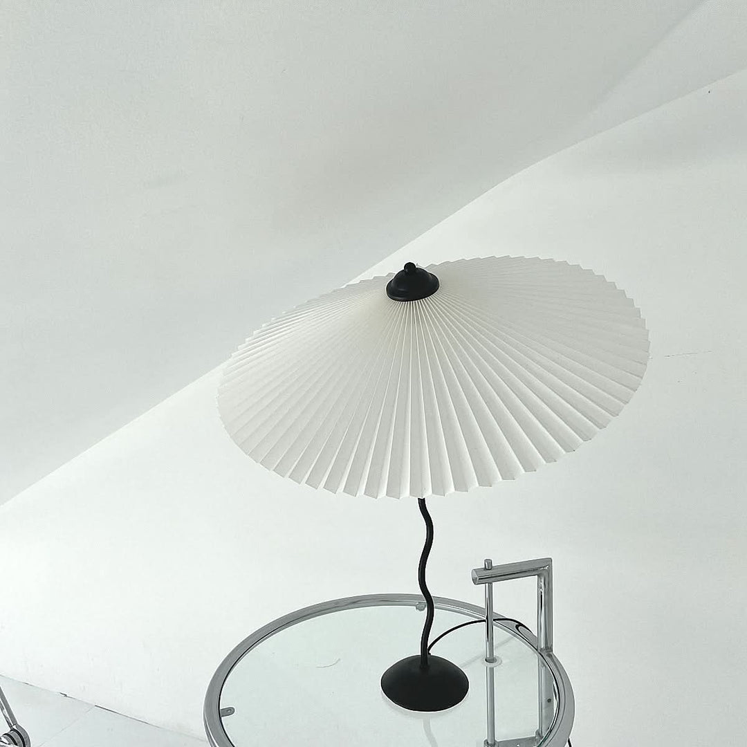 Lisslune | Squiggle Umbrella Table Lamp – Modern Twirl Design with Chrome Finish