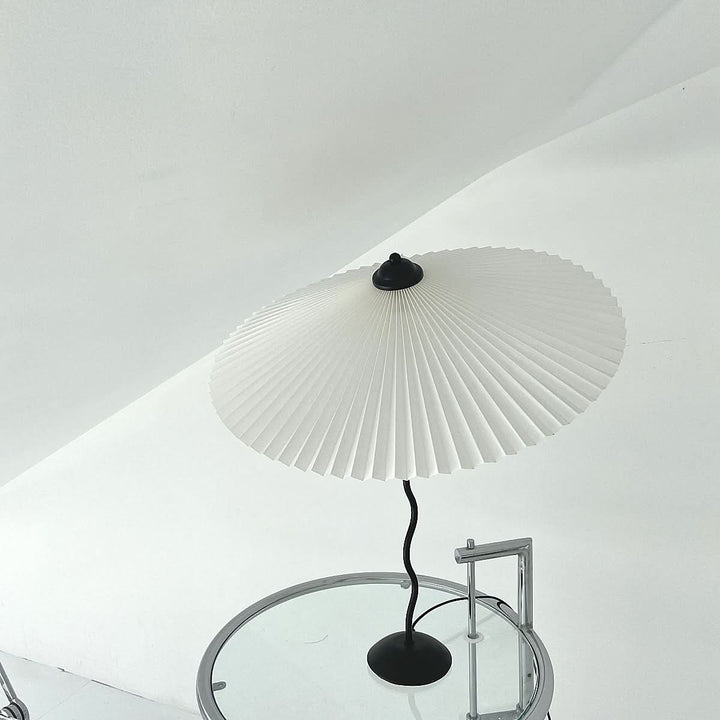 Lisslune | Squiggle Umbrella Table Lamp – Modern Twirl Design with Chrome Finish