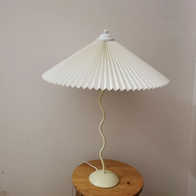 Lisslune | Squiggle Umbrella Table Lamp – Modern Twirl Design with Chrome Finish