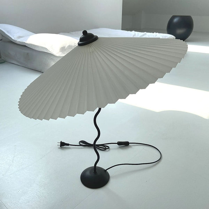 Lisslune | Squiggle Umbrella Table Lamp – Modern Twirl Design with Chrome Finish