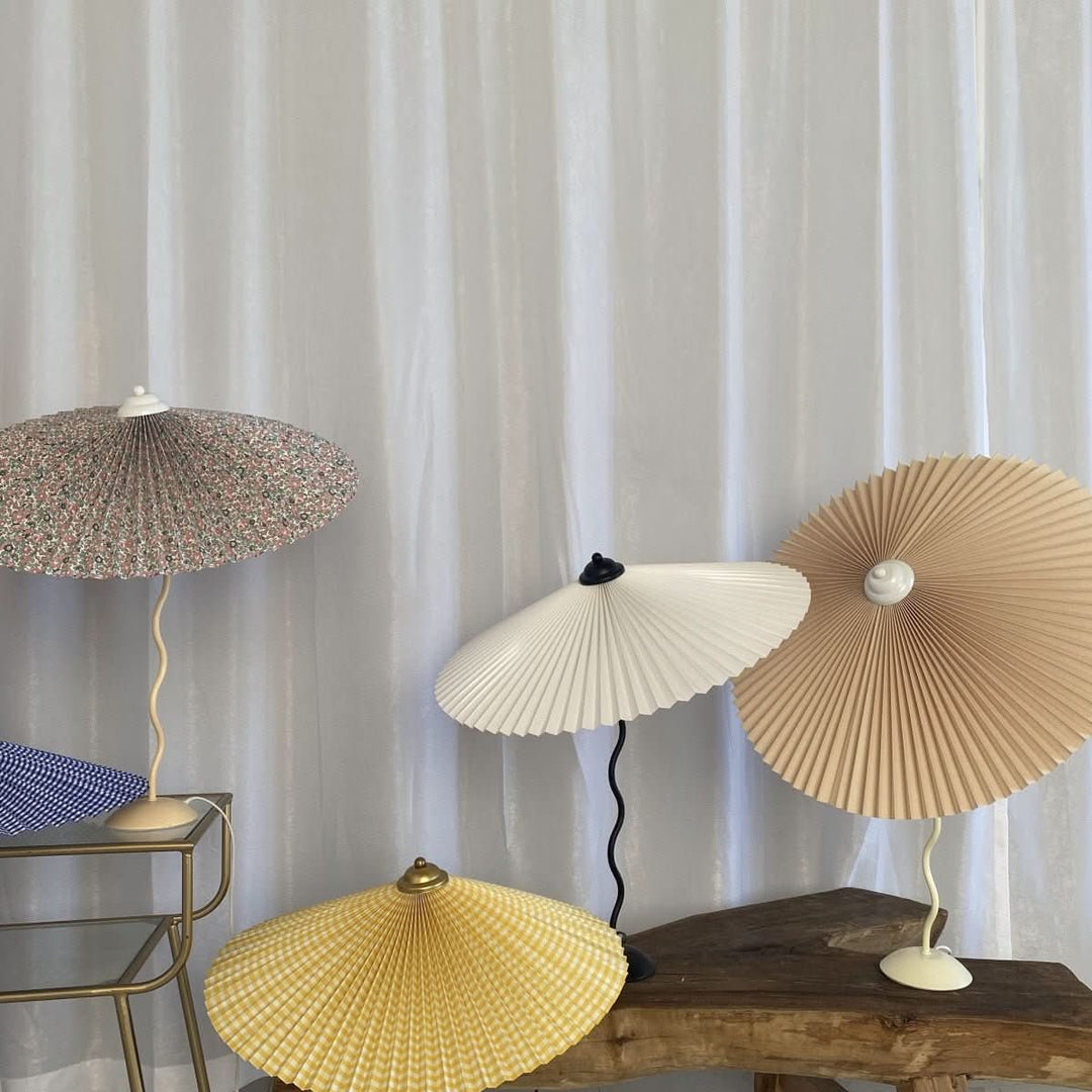 Lisslune | Squiggle Umbrella Table Lamp – Modern Twirl Design with Chrome Finish