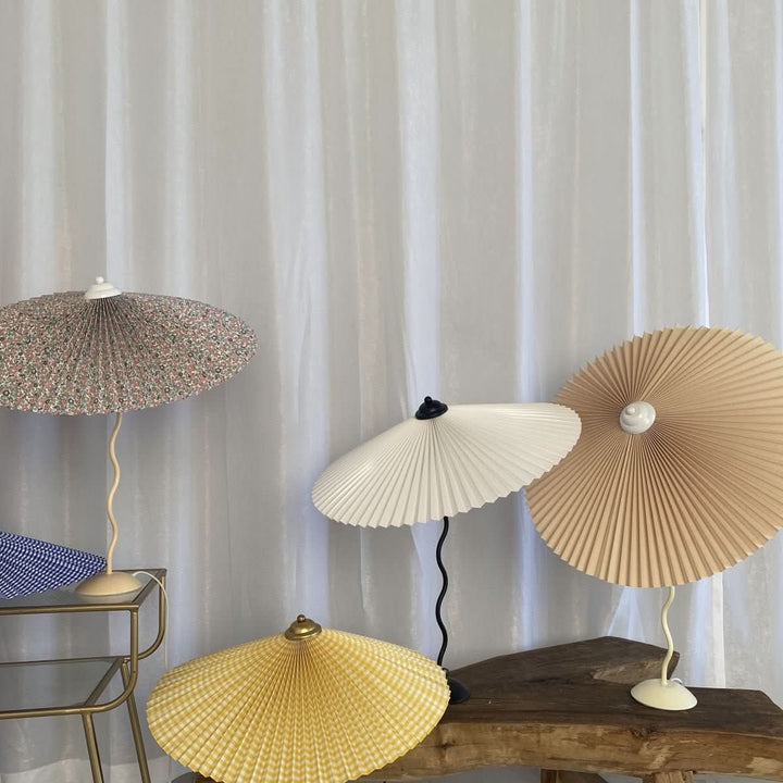 Lisslune | Squiggle Umbrella Table Lamp – Modern Twirl Design with Chrome Finish