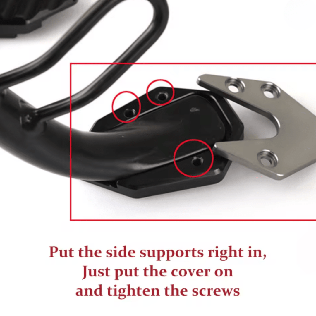 Lisslune | STABILIRIDE – Aluminum Motorcycle Kickstand Pad for Secure Parking