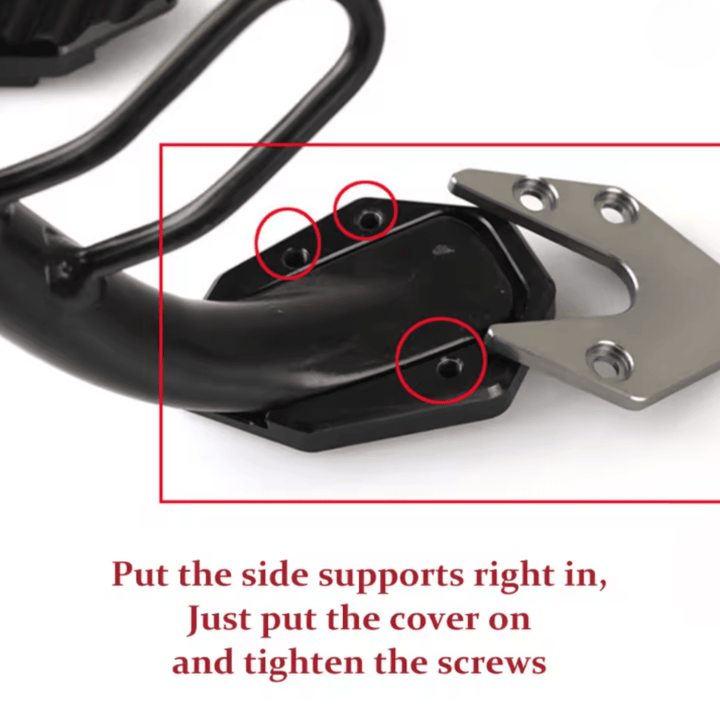 Lisslune | STABILIRIDE – Aluminum Motorcycle Kickstand Pad for Secure Parking