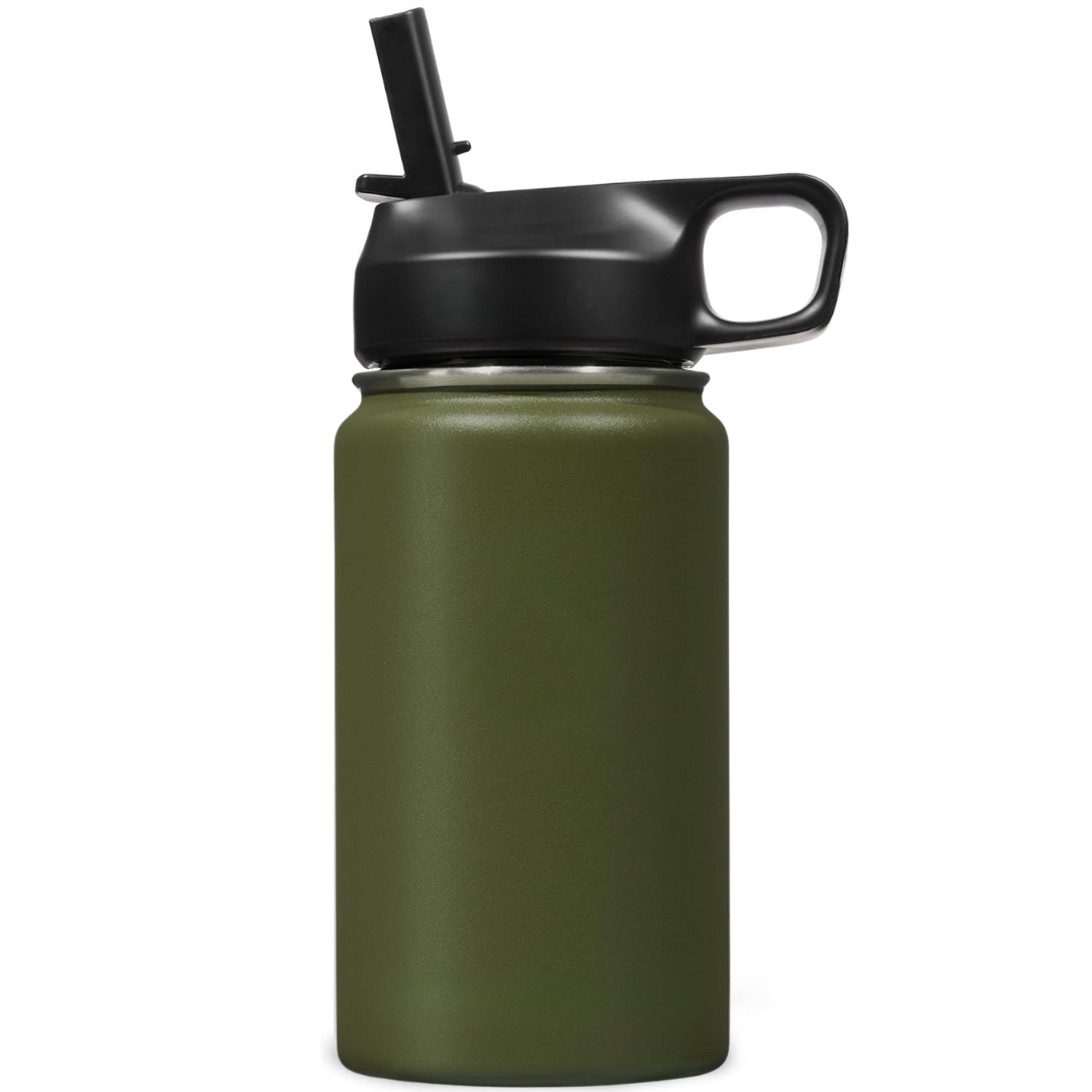 Lisslune | Stainless Steel Insulated Water Bottle with Straw - For Cold & Hot Drinks
