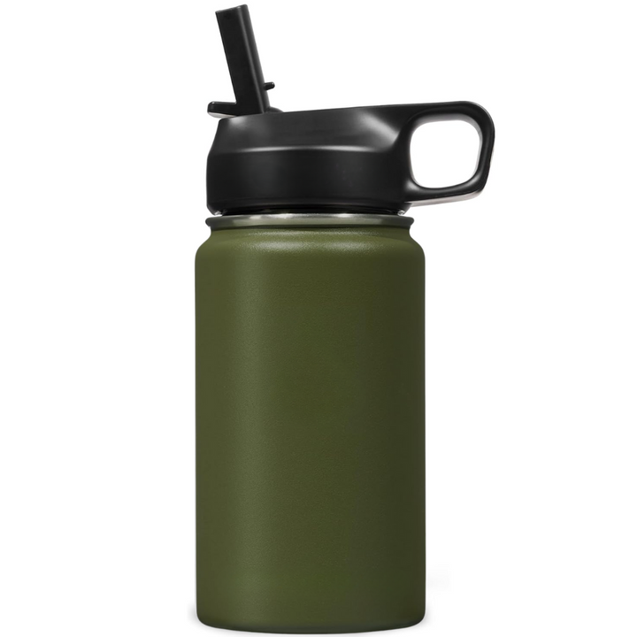 Lisslune | Stainless Steel Insulated Water Bottle with Straw - For Cold & Hot Drinks