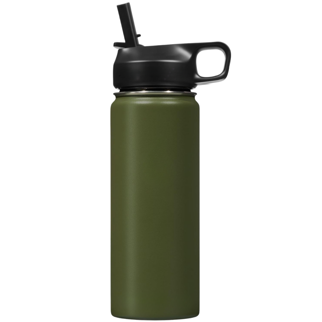 Lisslune | Stainless Steel Insulated Water Bottle with Straw - For Cold & Hot Drinks