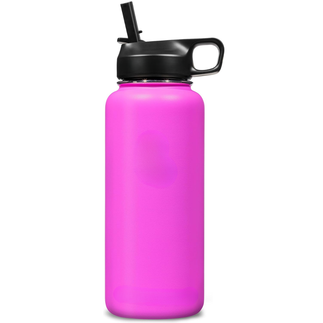 Lisslune | Stainless Steel Insulated Water Bottle with Straw - For Cold & Hot Drinks