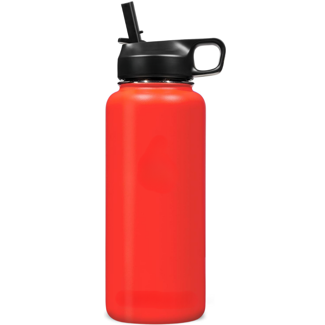 Lisslune | Stainless Steel Insulated Water Bottle with Straw - For Cold & Hot Drinks