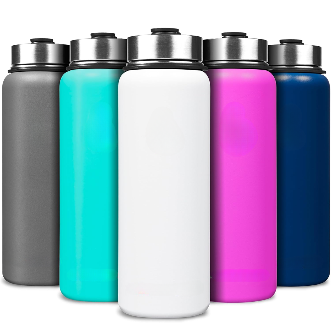 Lisslune | Stainless Steel Insulated Water Bottle with Straw - For Cold & Hot Drinks