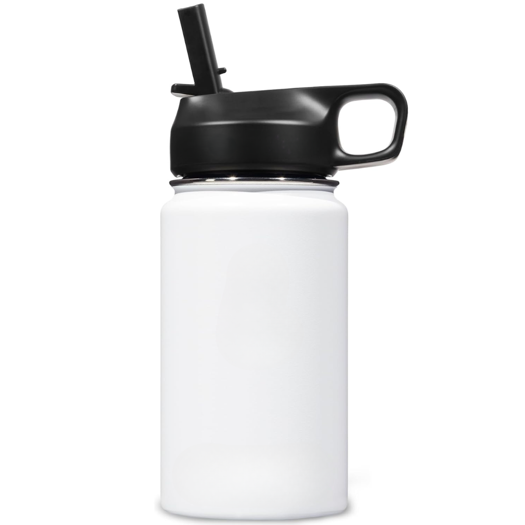 Lisslune | Stainless Steel Insulated Water Bottle with Straw - For Cold & Hot Drinks