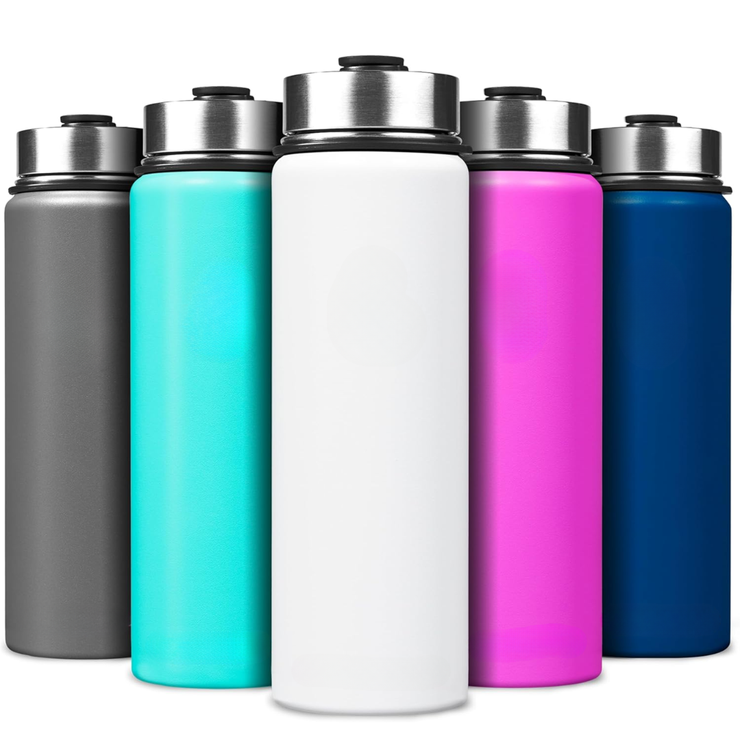 Lisslune | Stainless Steel Insulated Water Bottle with Straw - For Cold & Hot Drinks