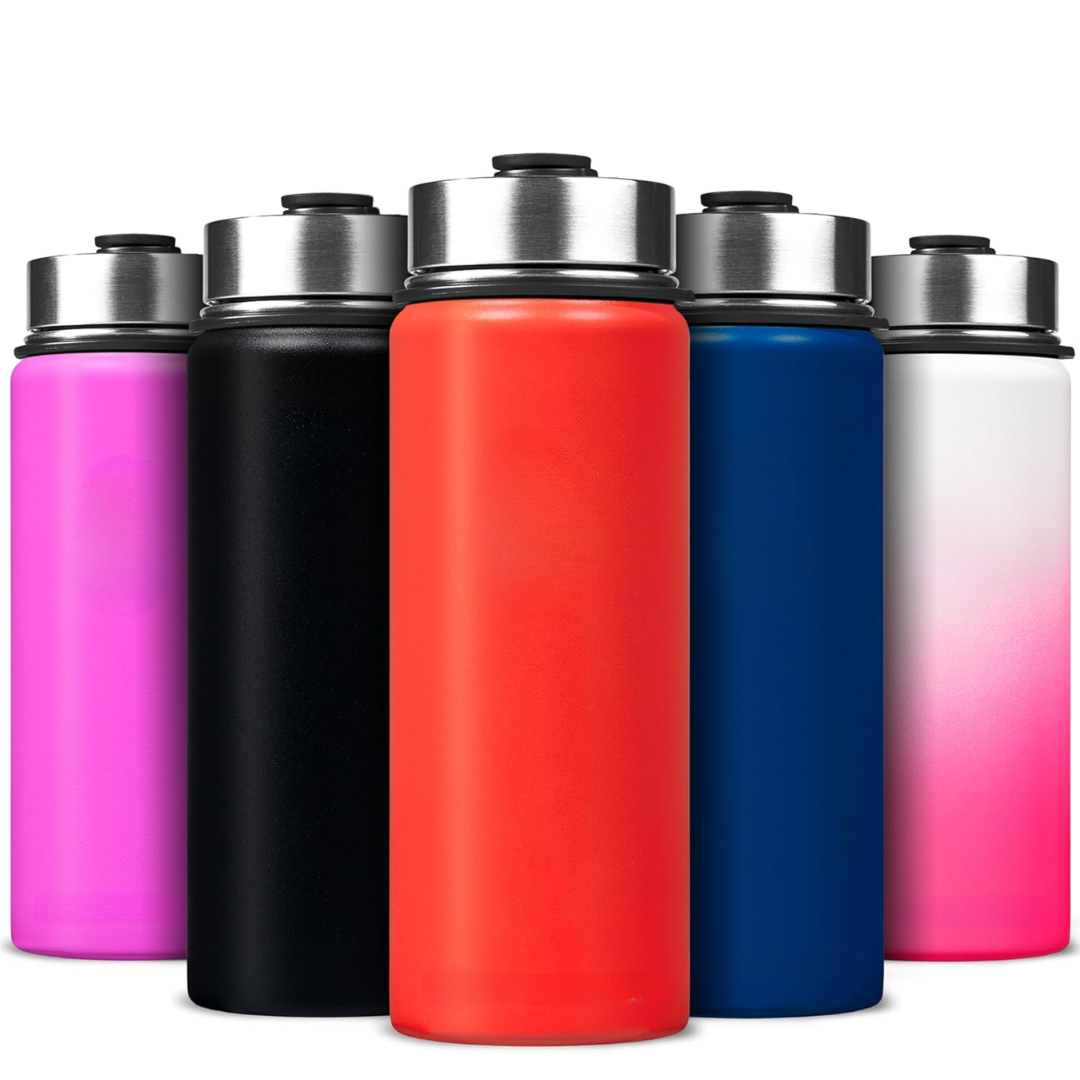Lisslune | Stainless Steel Insulated Water Bottle with Straw - For Cold & Hot Drinks