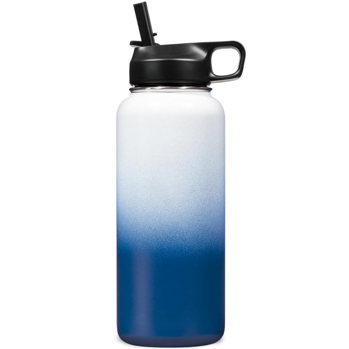 Lisslune | Stainless Steel Insulated Water Bottle with Straw - For Cold & Hot Drinks