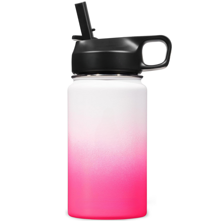 Lisslune | Stainless Steel Insulated Water Bottle with Straw - For Cold & Hot Drinks