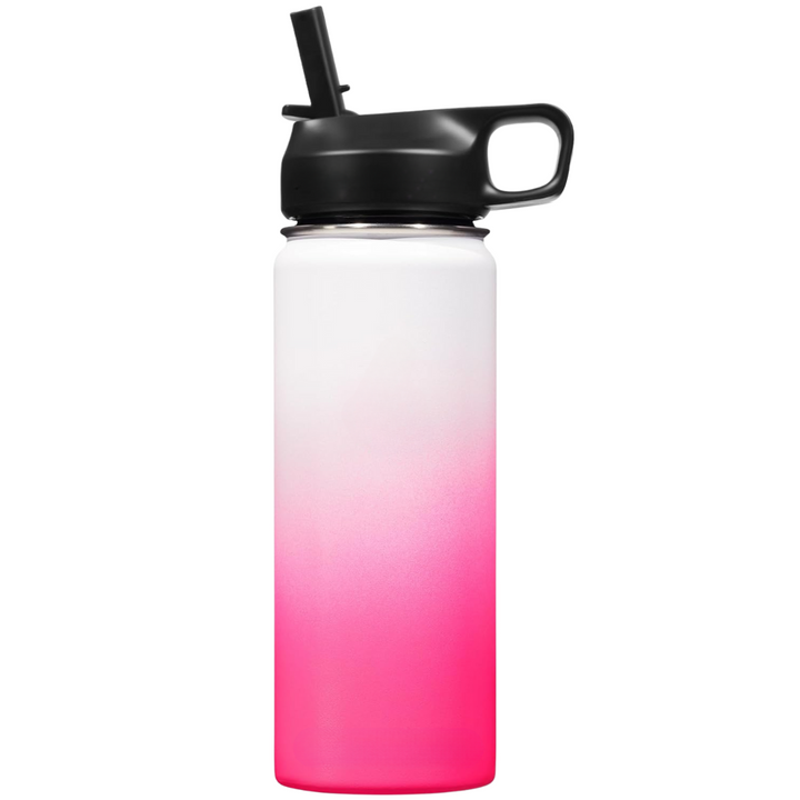 Lisslune | Stainless Steel Insulated Water Bottle with Straw - For Cold & Hot Drinks