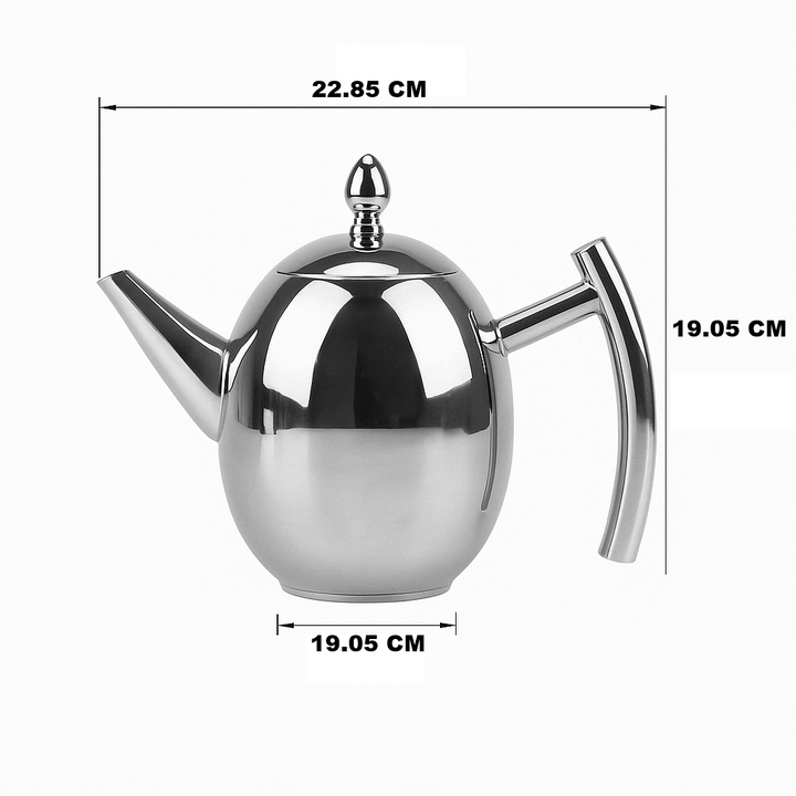 Lisslune | Stainless Steel Teapot with Strainer - TeaElegance