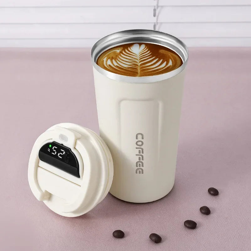 Lisslune | Stainless Steel Thermo Mug with Smart Temperature Display - TempMate