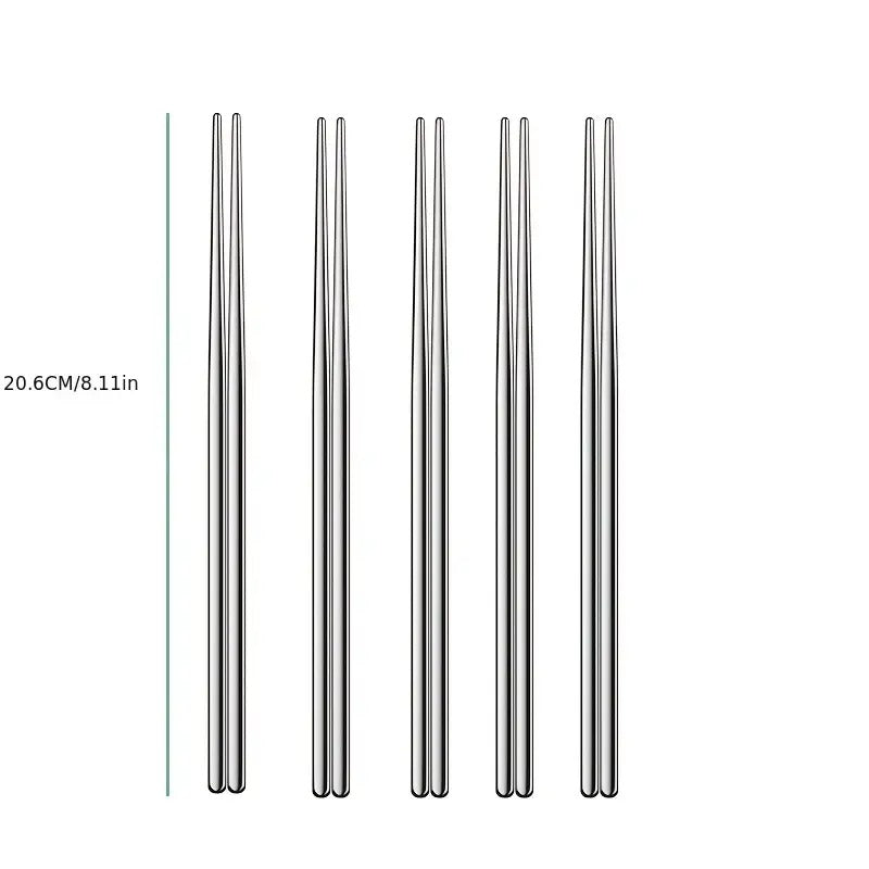 Lisslune | 8-piece stainless steel chopstick set