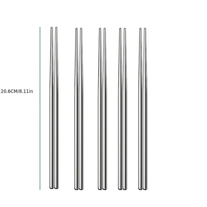 Lisslune | 8-piece stainless steel chopstick set