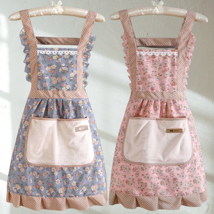 Lisslune | StainShield – Elegant Floral Apron with Full Coverage SEO Title