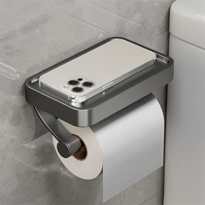 Lisslune | Stalux Toilet Roll Holder with Shelf