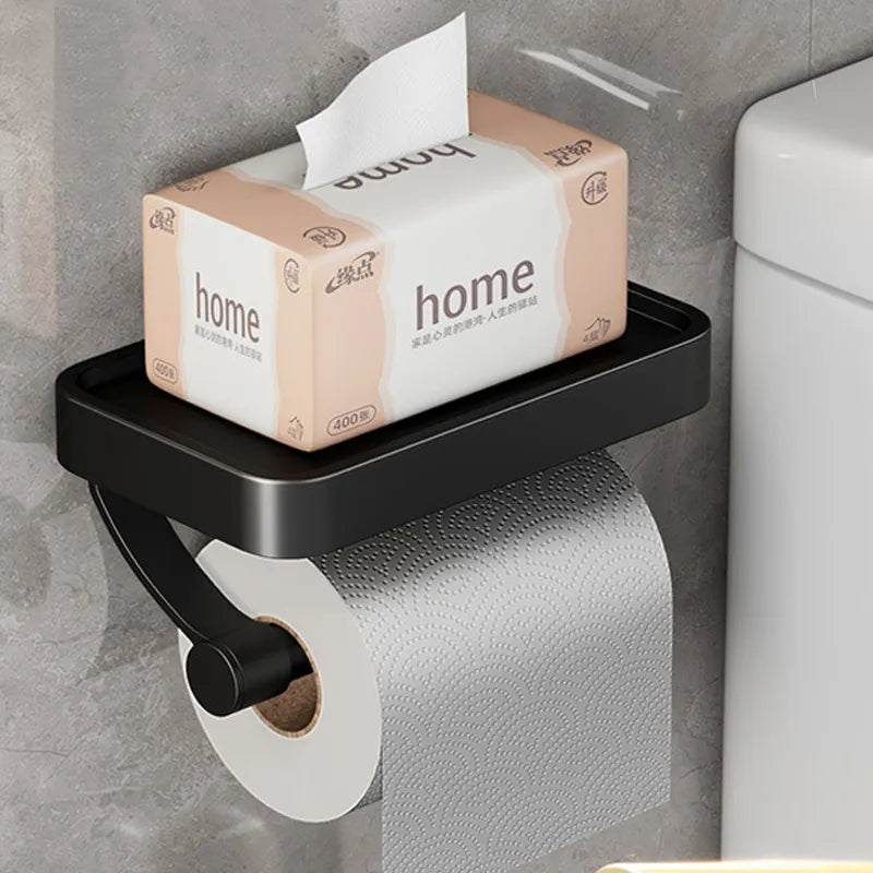 Lisslune | Stalux Toilet Roll Holder with Shelf
