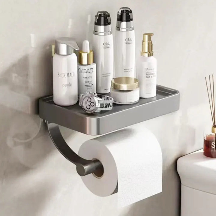 Lisslune | Stalux Toilet Roll Holder with Shelf