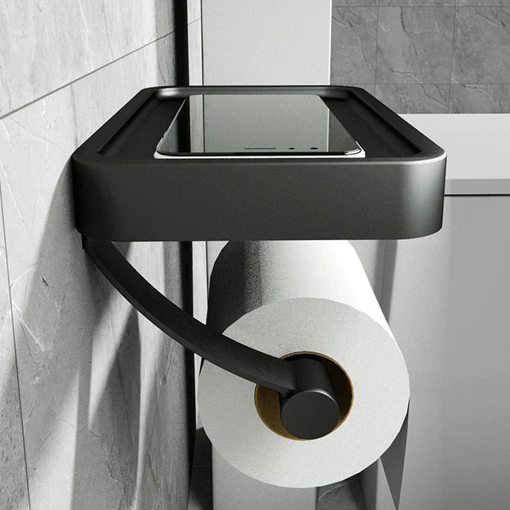 Lisslune | Stalux Toilet Roll Holder with Shelf