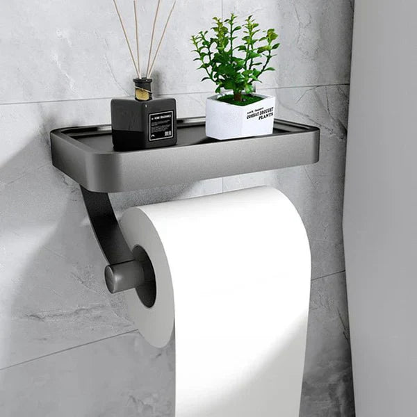 Lisslune | Stalux Toilet Roll Holder with Shelf