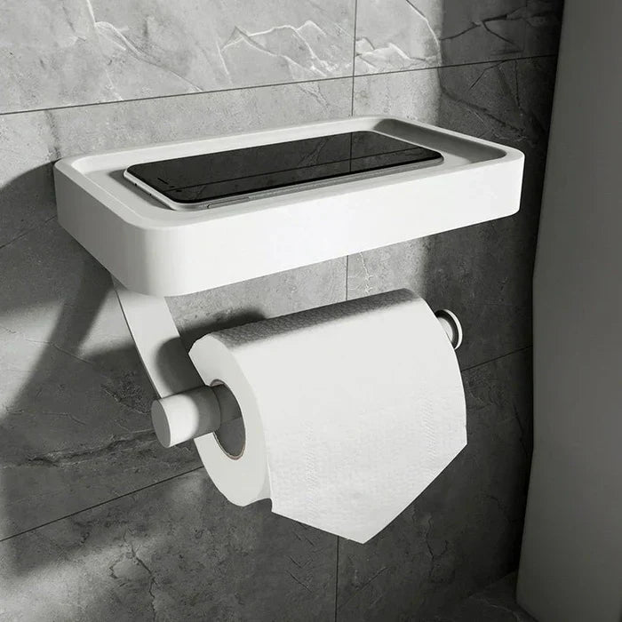 Lisslune | Stalux Toilet Roll Holder with Shelf