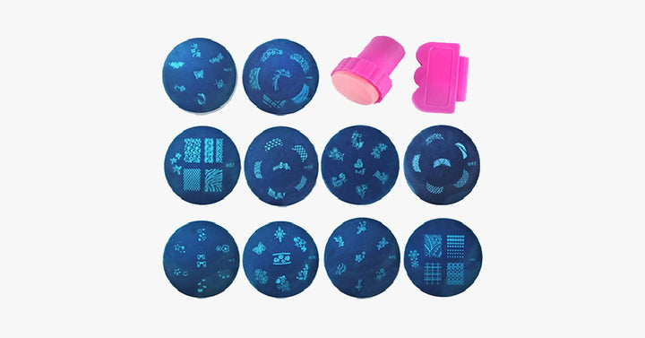 Lisslune | 81 Designs Nail Art Stencil Set