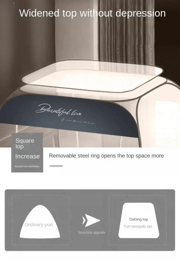 Lisslune | Starry Gray Mosquito Net – No-Installation Insect Protection for Relaxed Indoor & Outdoor Nights