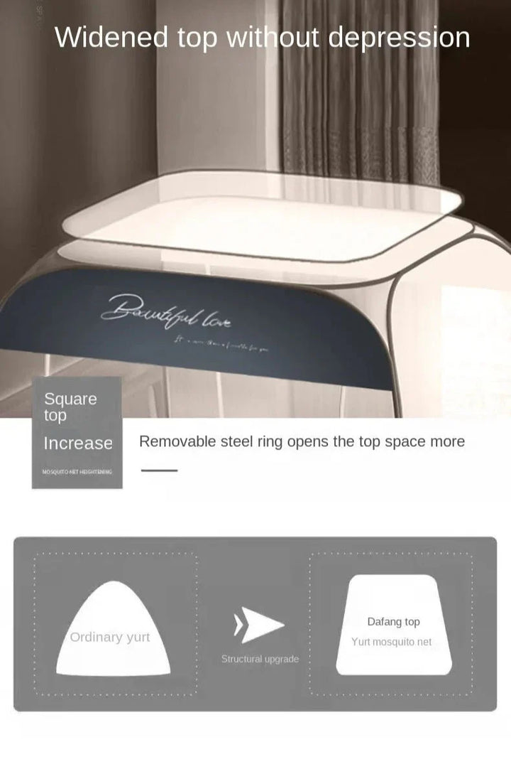 Lisslune | Starry Gray Mosquito Net – No-Installation Insect Protection for Relaxed Indoor and Outdoor Nights