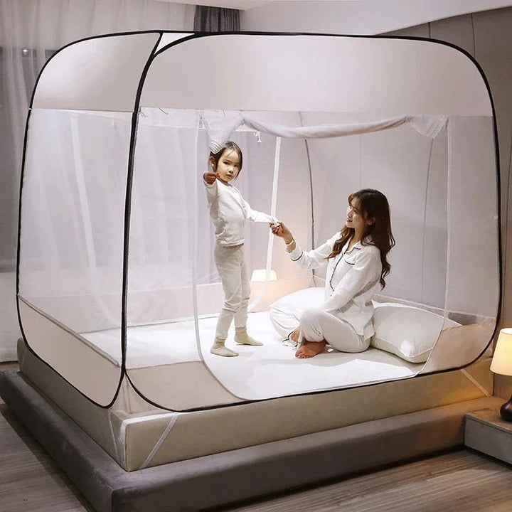 Lisslune | Starry Gray Mosquito Net – No-Installation Insect Protection for Relaxed Indoor and Outdoor Nights