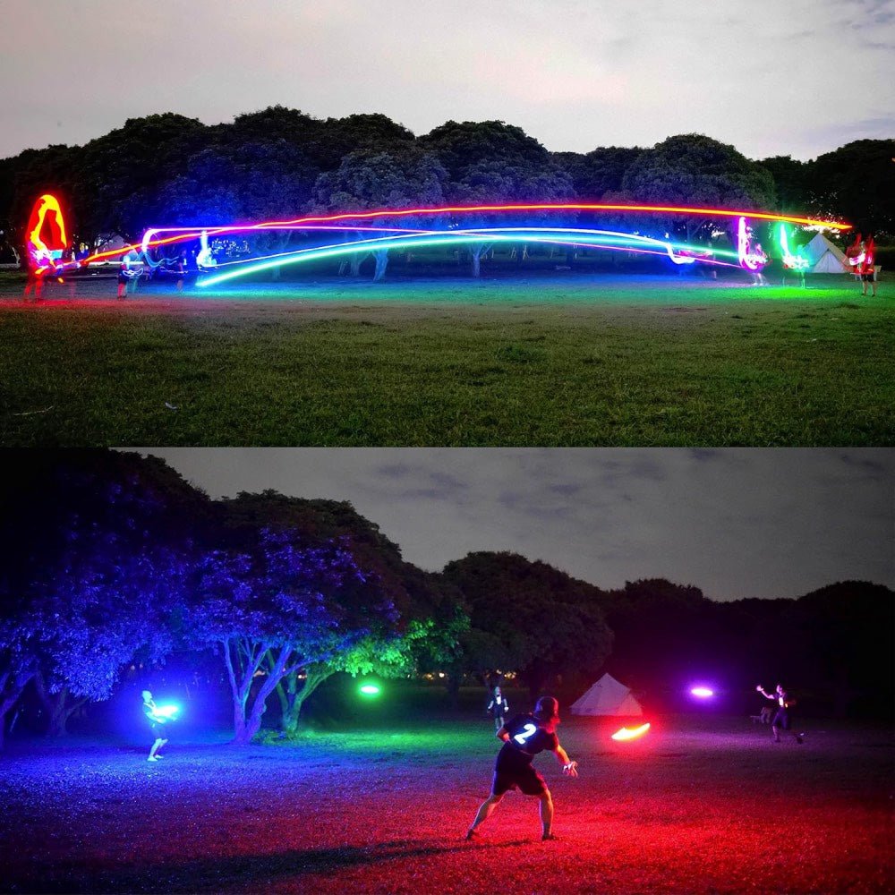 Lisslune | STARSPIN – LED Light-Up Frisbee for Nighttime Outdoor Play