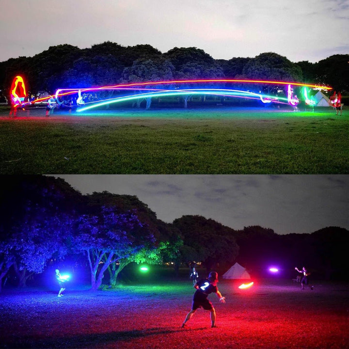 Lisslune | STARSPIN – LED Light-Up Frisbee for Nighttime Outdoor Play