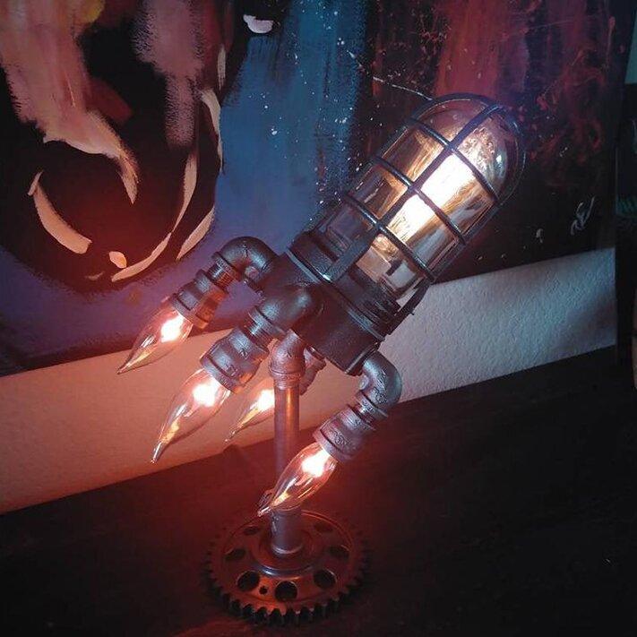 Lisslune | Steampunk Rocket Lamp