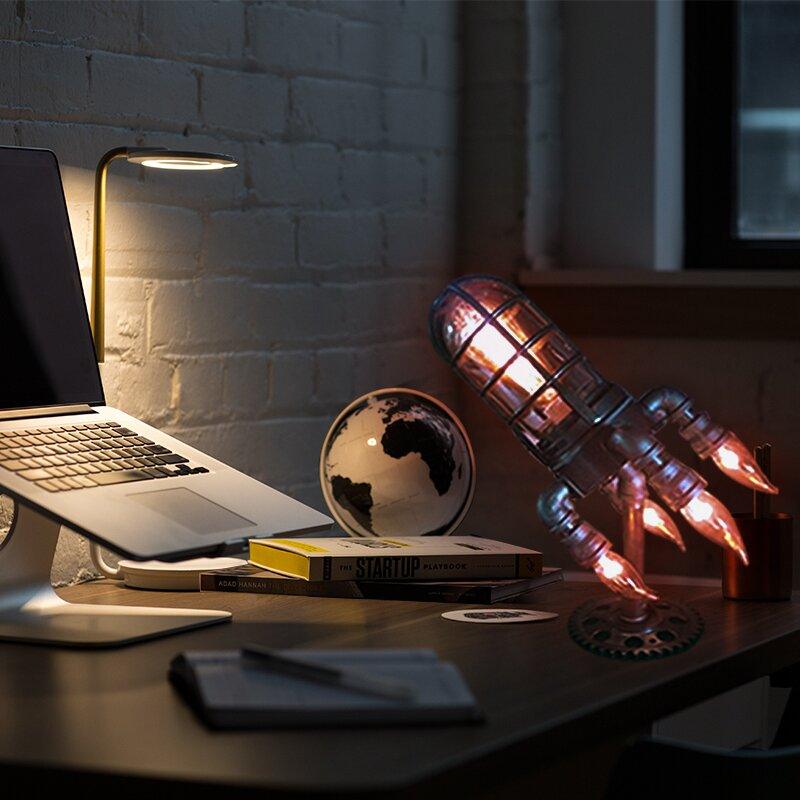 Lisslune | Steampunk Rocket Lamp