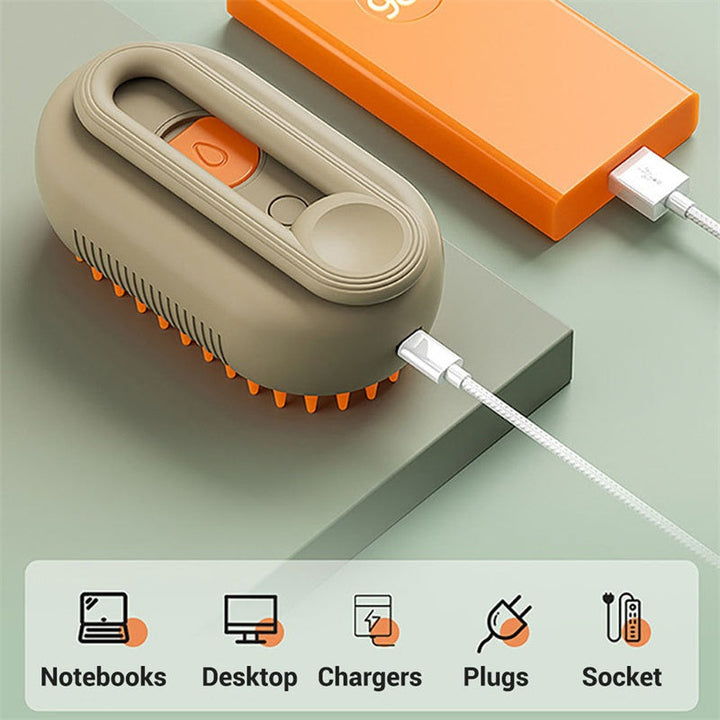 Lisslune | Cat Steam Brush For Pet Grooming