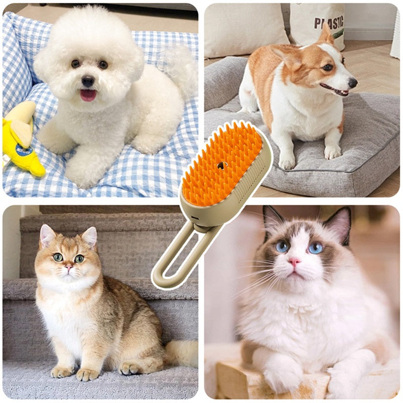 Lisslune | Cat Steam Brush For Pet Grooming