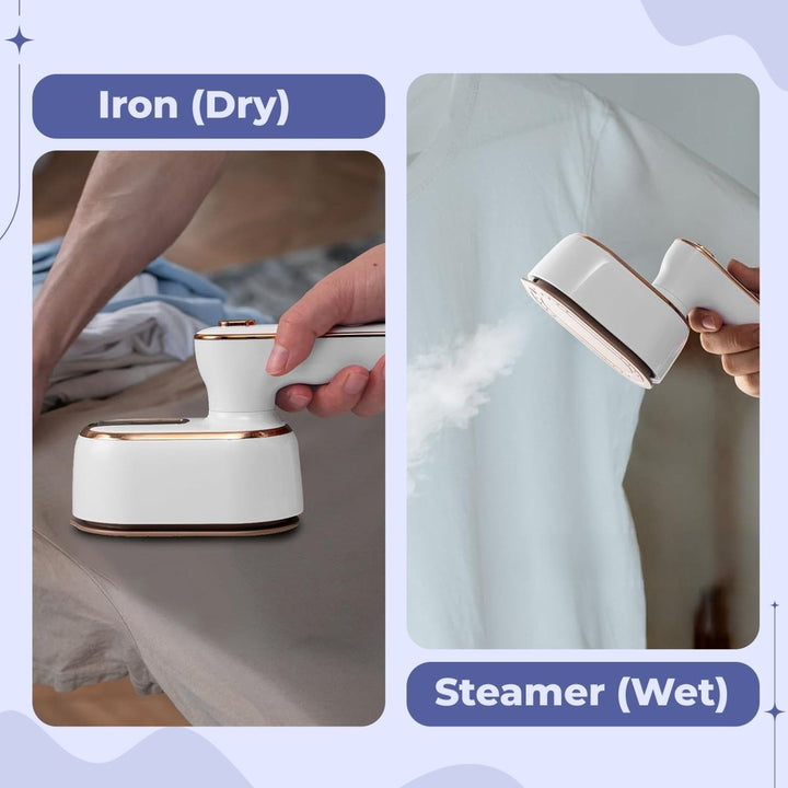 Lisslune | SteamEase Go – Compact Travel Garment Steamer for Quick Wrinkle Removal
