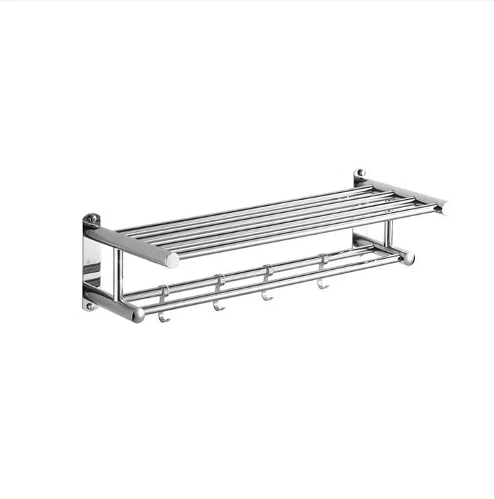 Lisslune | SteelRack Stainless Steel Towel Holder – Space-Saving Wall Rack with Modern Minimalist Design for Bathroom and Kitchen